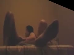 On a covert livecam, an Asian bootyful dark head is seen jerking, which is rather outstanding.